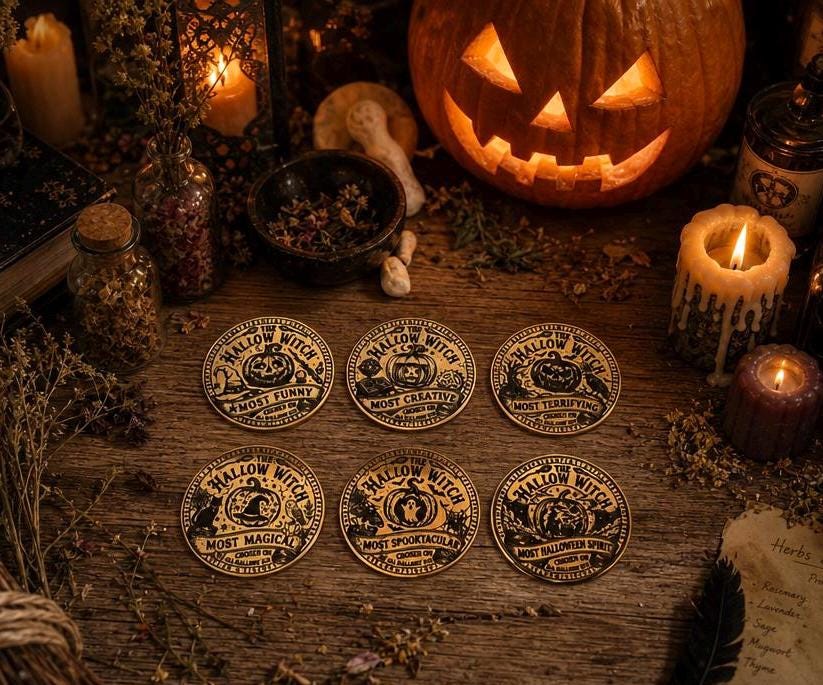 Halloween Witch’s Token -Pumpkin Award from a Visiting Witch | A New Halloween Tradition -Pumpkin Carving Activity & Halloween Keepsake Gift