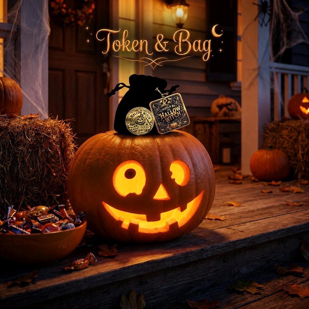 Halloween Witch’s Token -Pumpkin Award from a Visiting Witch | A New Halloween Tradition -Pumpkin Carving Activity & Halloween Keepsake Gift