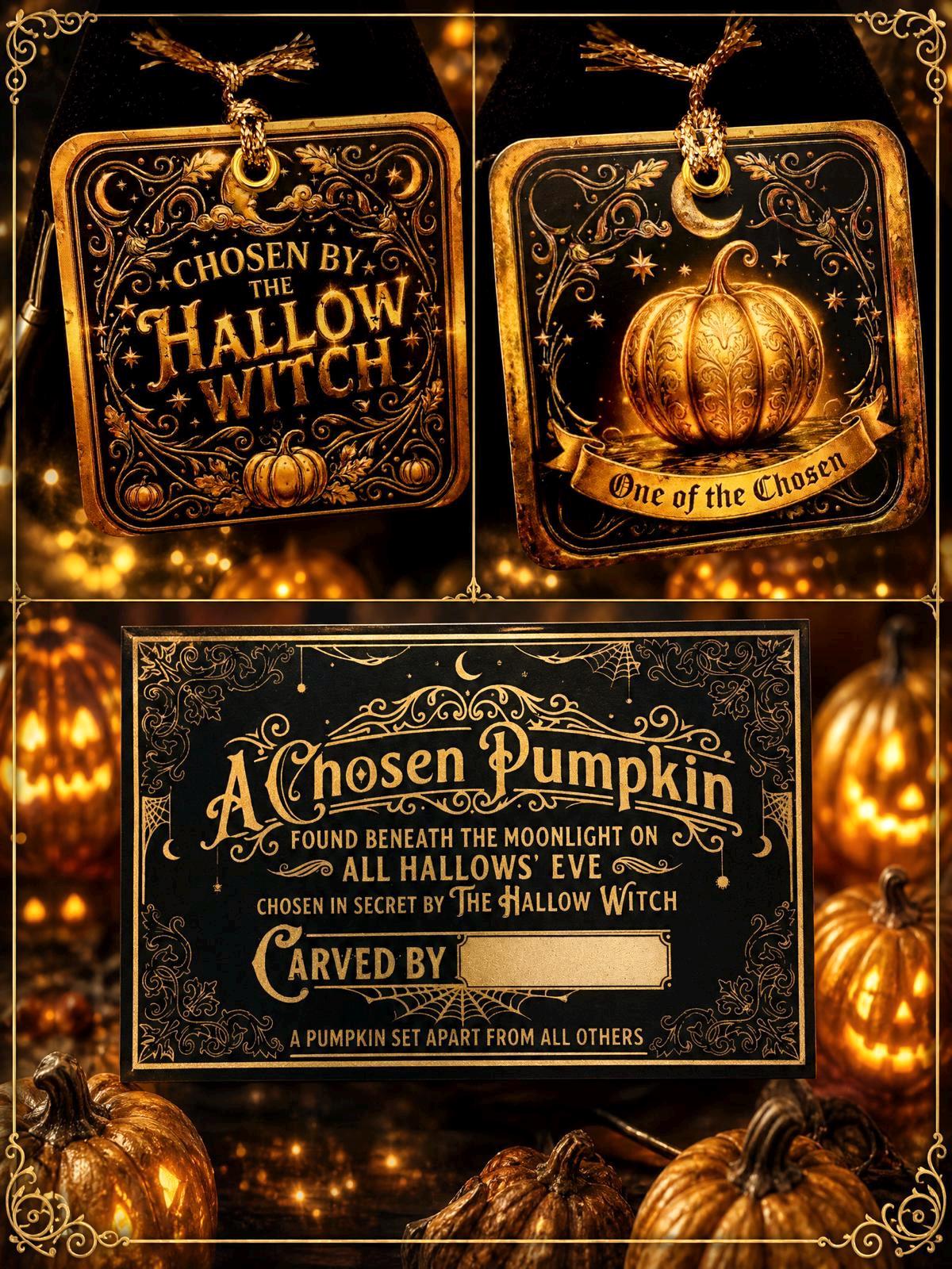 Halloween Witch’s Token -Pumpkin Award from a Visiting Witch | A New Halloween Tradition -Pumpkin Carving Activity & Halloween Keepsake Gift