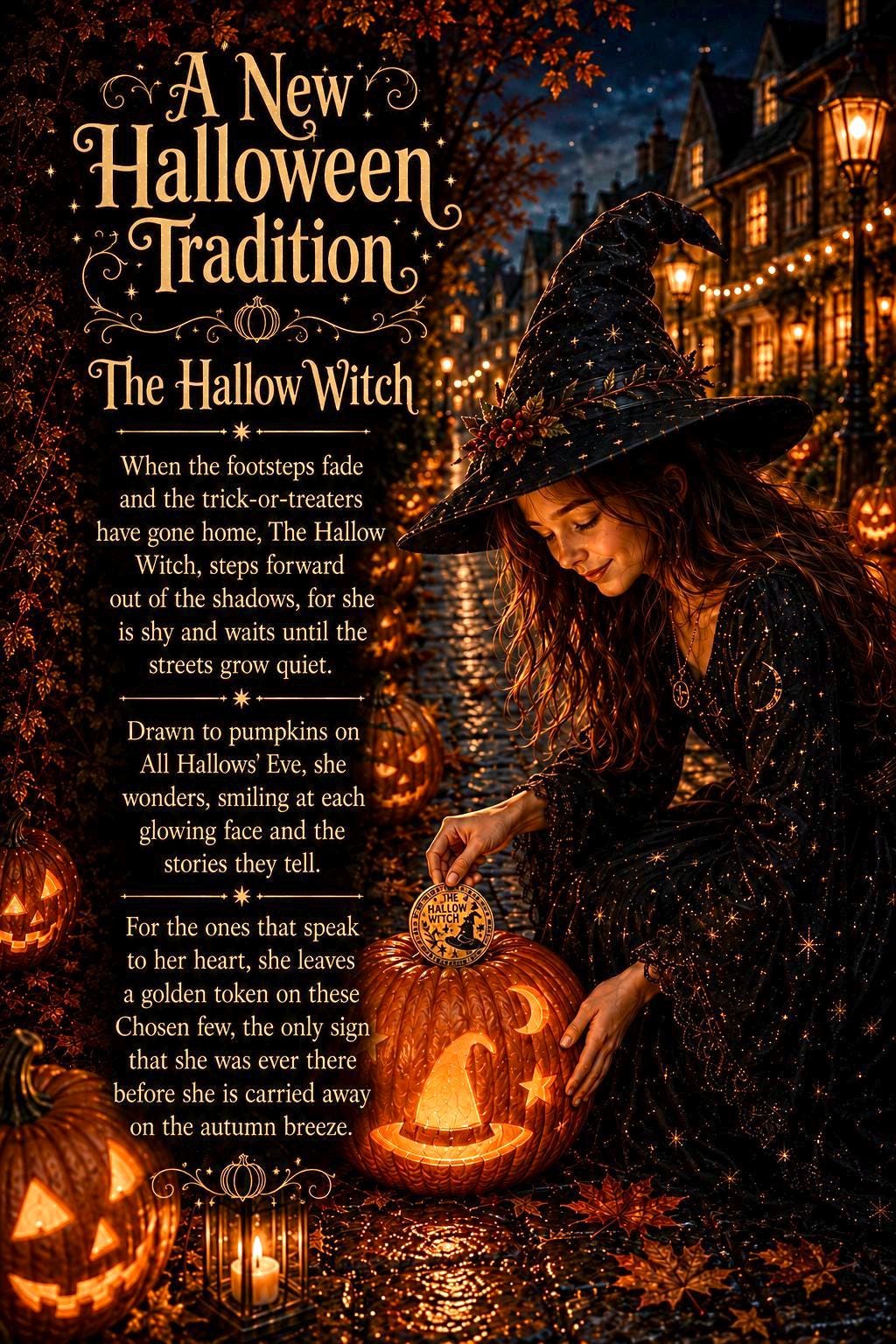 Halloween Witch’s Token -Pumpkin Award from a Visiting Witch | A New Halloween Tradition -Pumpkin Carving Activity & Halloween Keepsake Gift