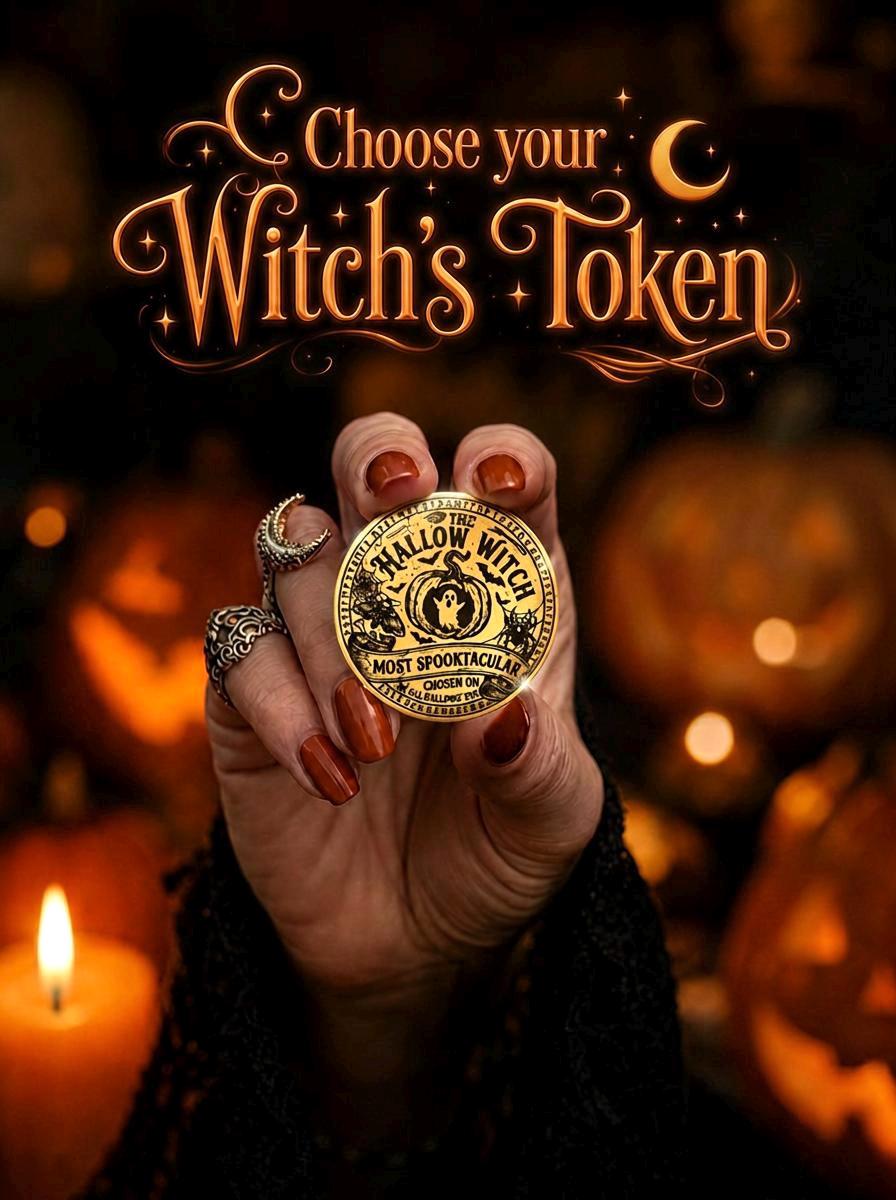Halloween Witch’s Token -Pumpkin Award from a Visiting Witch | A New Halloween Tradition -Pumpkin Carving Activity & Halloween Keepsake Gift