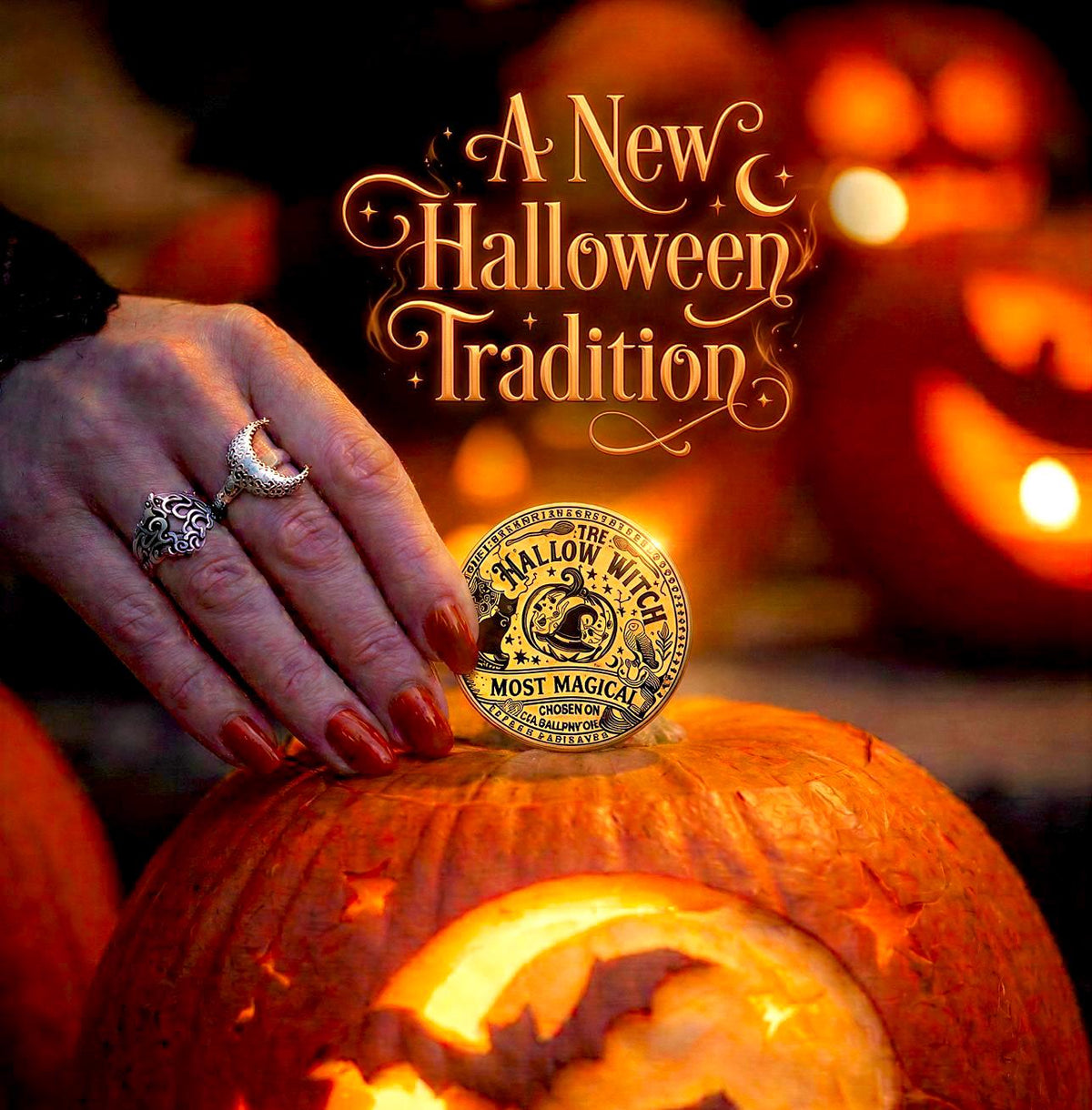 Halloween Witch’s Token -Pumpkin Award from a Visiting Witch | A New Halloween Tradition -Pumpkin Carving Activity & Halloween Keepsake Gift