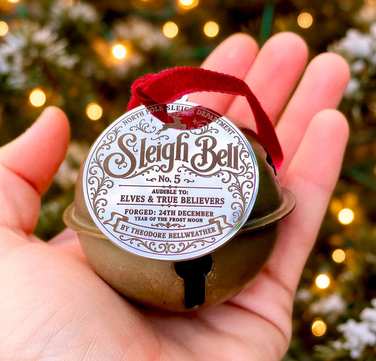 Santa Sleigh Bell & Reindeer Bell, fallen from the Sleigh | Christmas Morning Discovery | Santa Proof | Father Christmas True Believer Bell