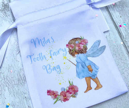 Tooth Fairy Bag PERSONALISED- Loose Tooth Fairy Bag for children to leave teeth in OR for Tooth Fairy gifts to be left in