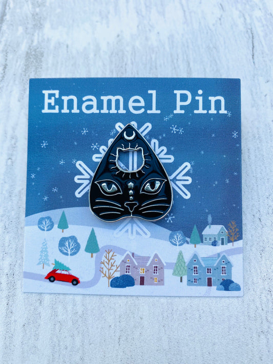 Cat Ouiji Gothic Punk Enamel Pin - Mystic Gothic Punk Badge, Lapel -Christmas Gift