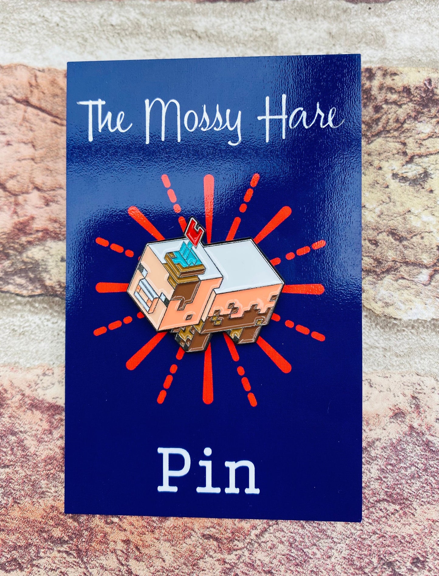 Minecraft Bee Pin (Personalised with stickers)- great Gift! Bee Badge (Christmas present)