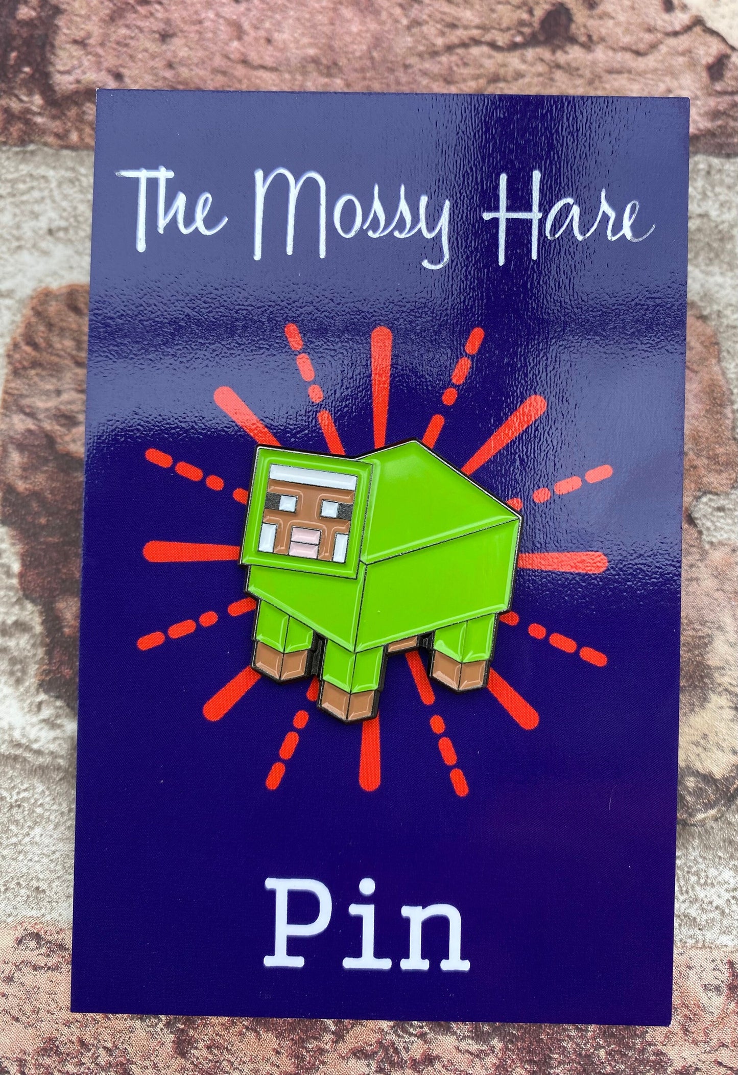 Minecraft Bee Pin (Personalised with stickers)- great Gift! Bee Badge (Christmas present)