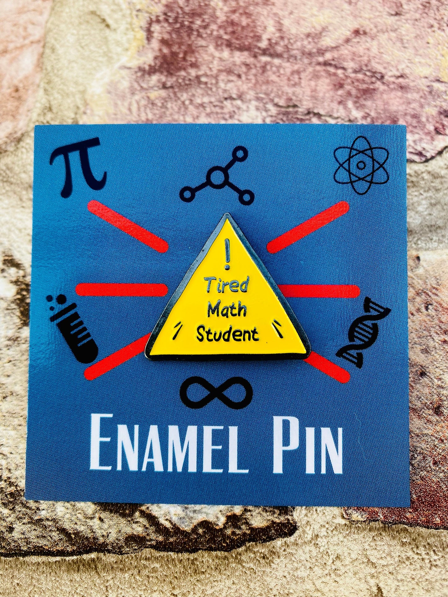 Funny Maths Enamel Pin for maths student, teacher badge gift, end of term present, starting university, back to school gift math student