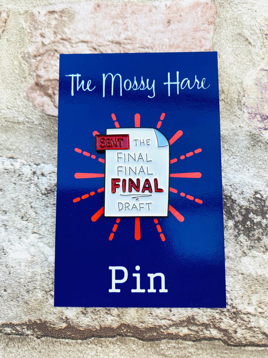 Writer’s Enamel Pin- Writers Badge Lapel
