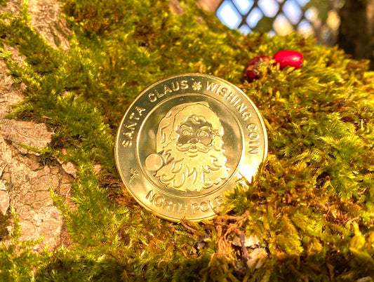 Large Golden Santa Coin- perfect Father Christmas Gift (Christmas Eve Box filler- Personalised)- Nice List
