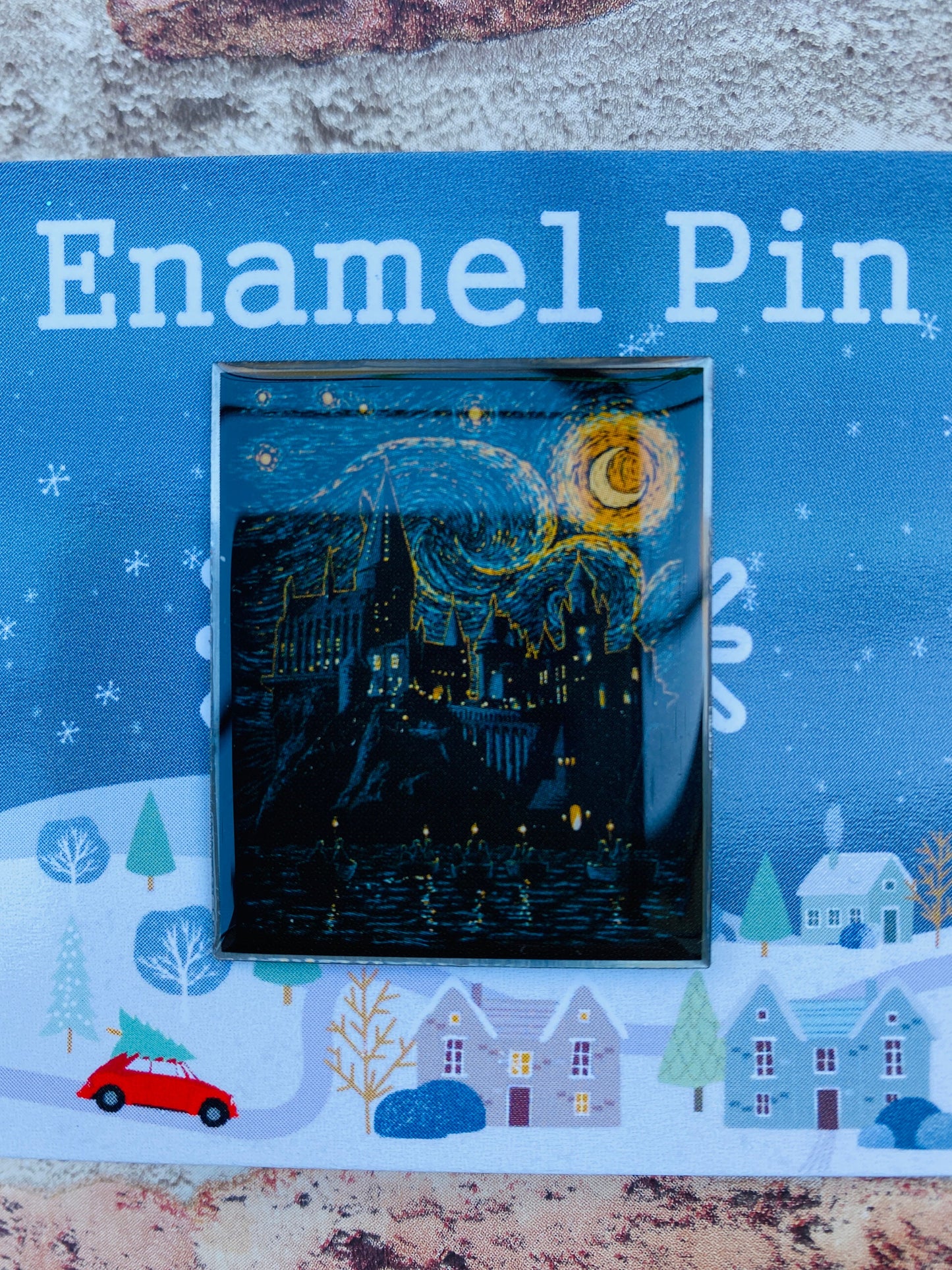 OTHER STYLES Castle in the Snow enamel pin- Halloween magic badge- wizards & witches pin
