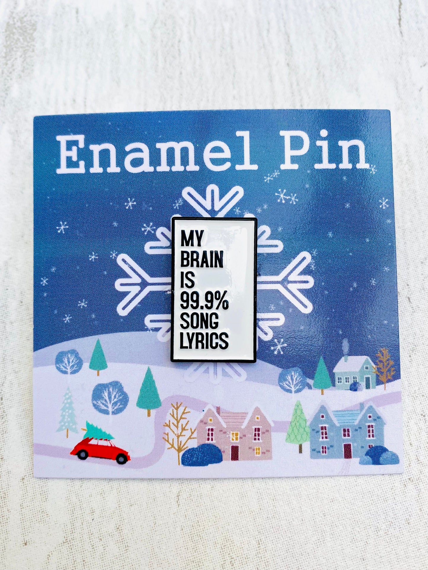 Funny Music Enamel Pin - Christmas badge lapel