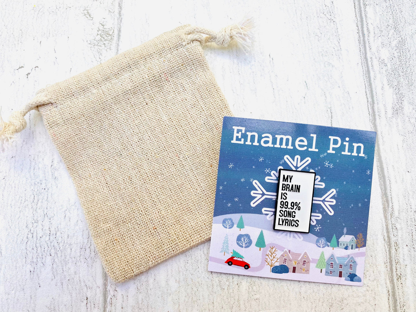 Funny Music Enamel Pin - Christmas badge lapel