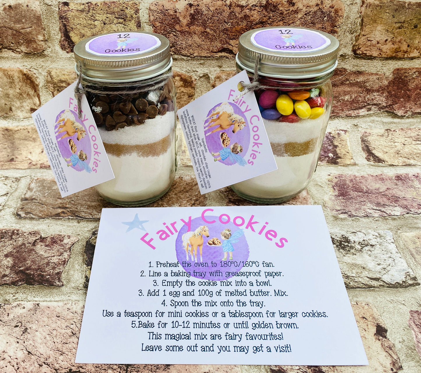 Fairy Cookie Jar Mix! Cookies in a Jar Gift- kids baking set! Child’s cooking set! Christmas gift, birthday present!