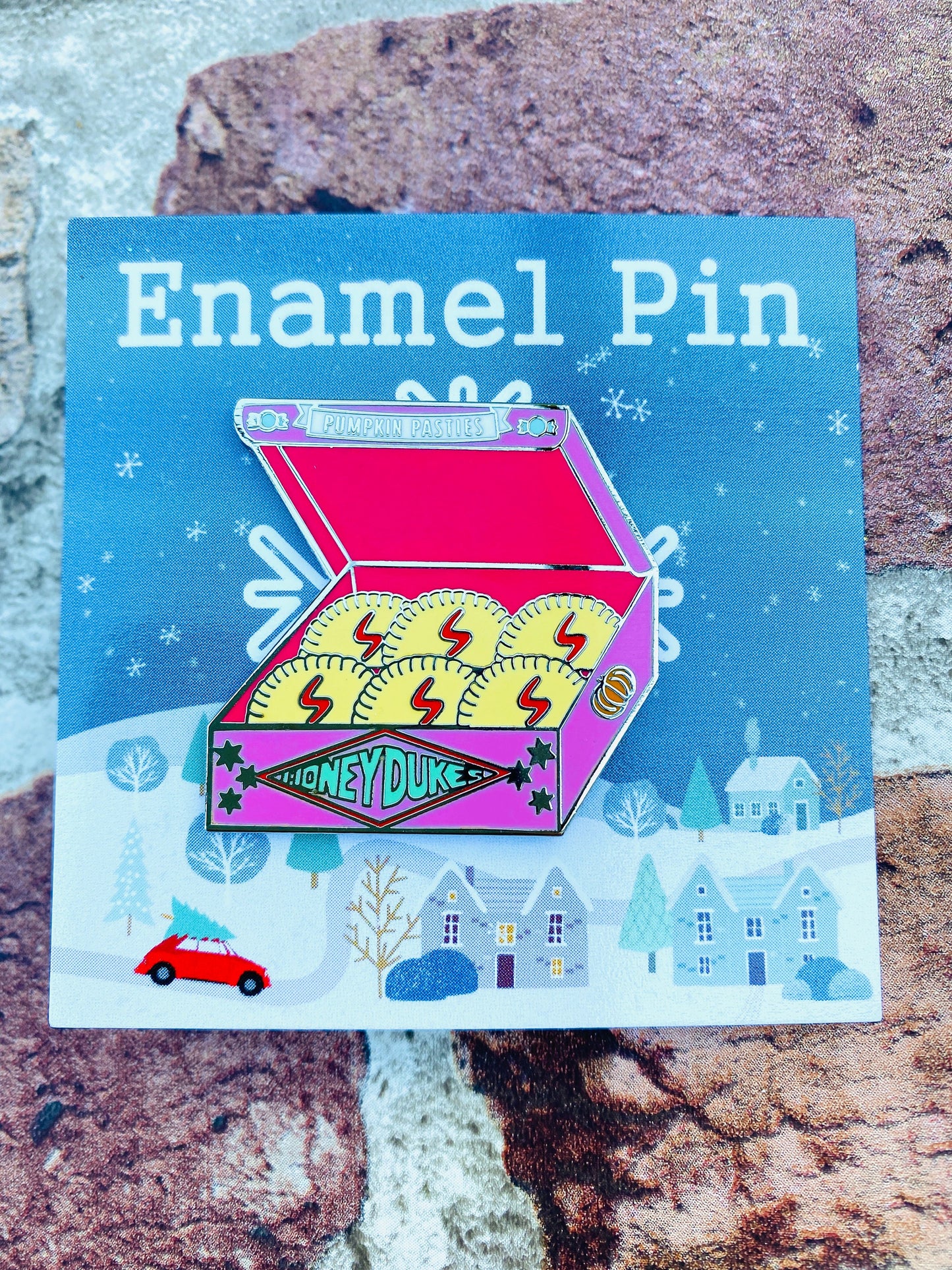 OTHER STYLES Castle in the Snow enamel pin- Halloween magic badge- wizards & witches pin