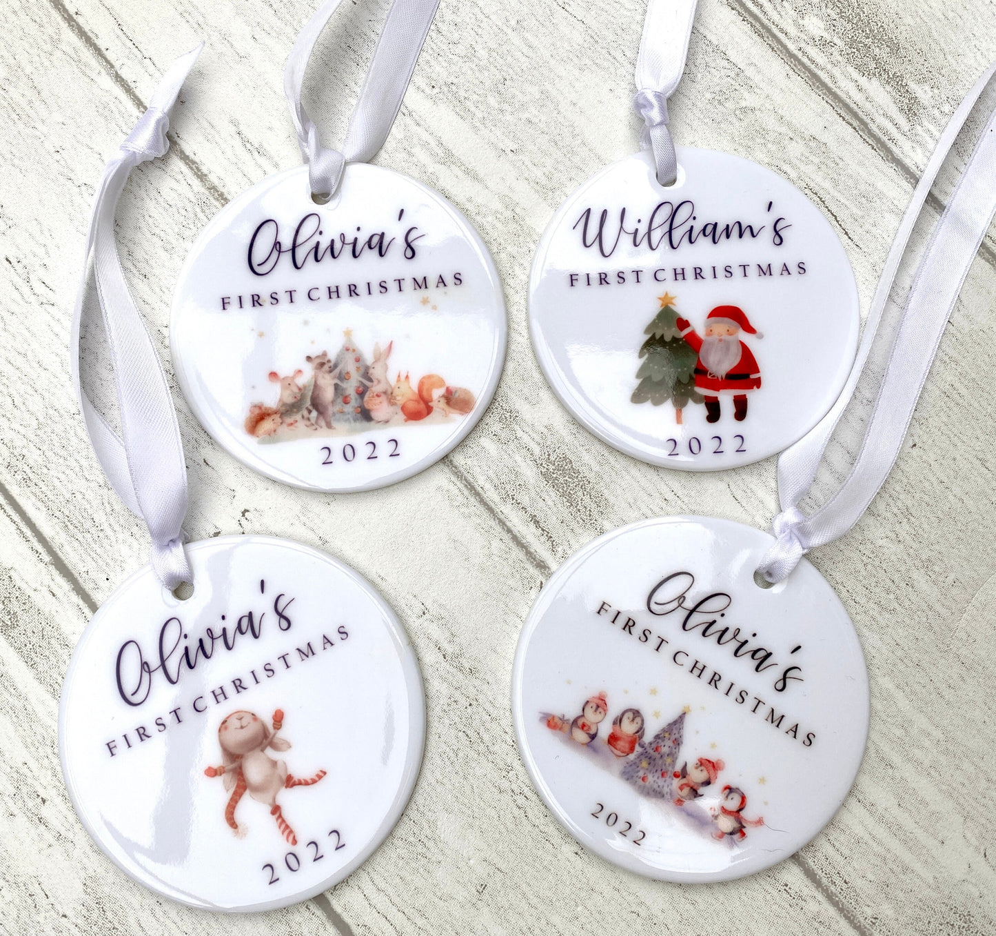 Personalised Christmas Bauble Decoration- Baby’s First Christmas! Our First Xmas as a Family- Custom Gift