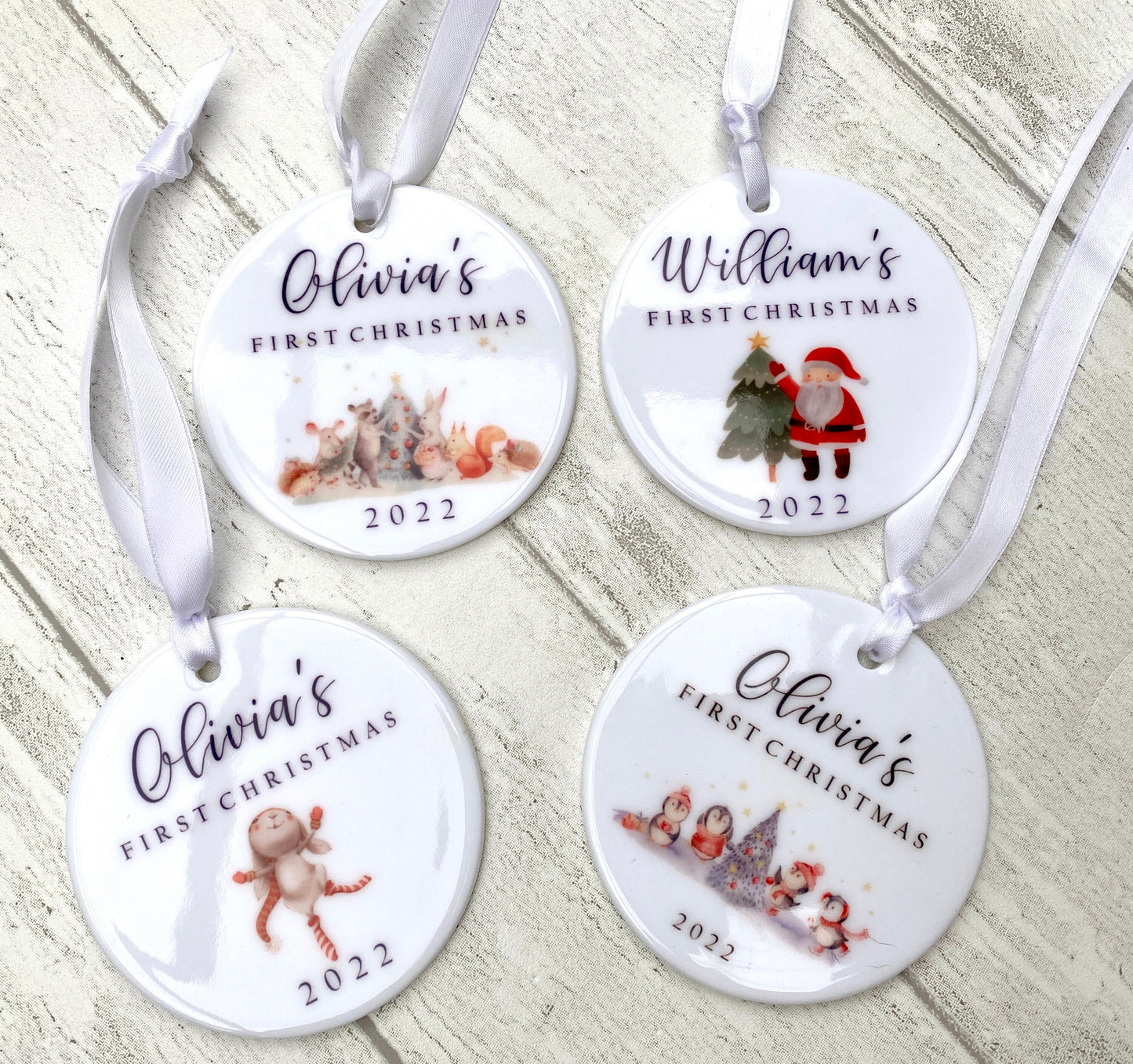 Personalised Christmas Bauble- Baby’s First Christmas! Our First Xmas as a Family- Custom Gift