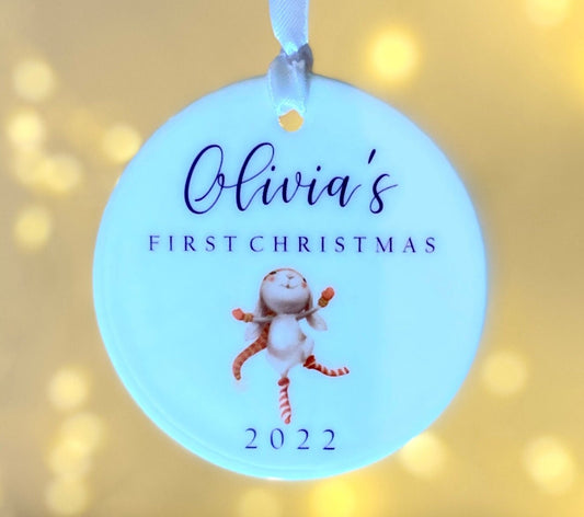 Personalised Christmas Bauble- Baby’s First Christmas! Our First Xmas as a Family- Custom Gift