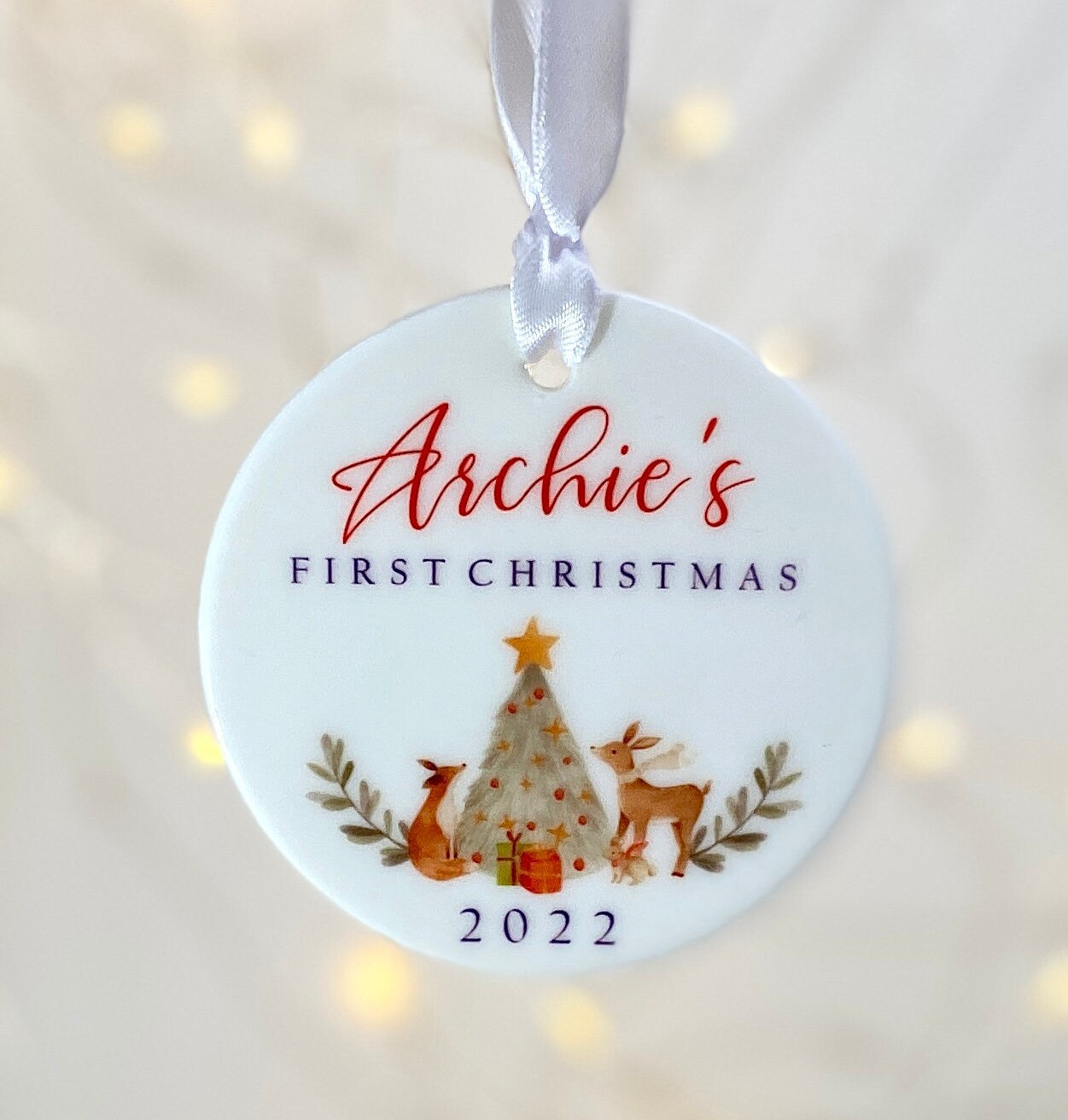 Personalised Christmas Bauble Decoration- Baby’s First Christmas! Our First Xmas as a Family- Custom Gift