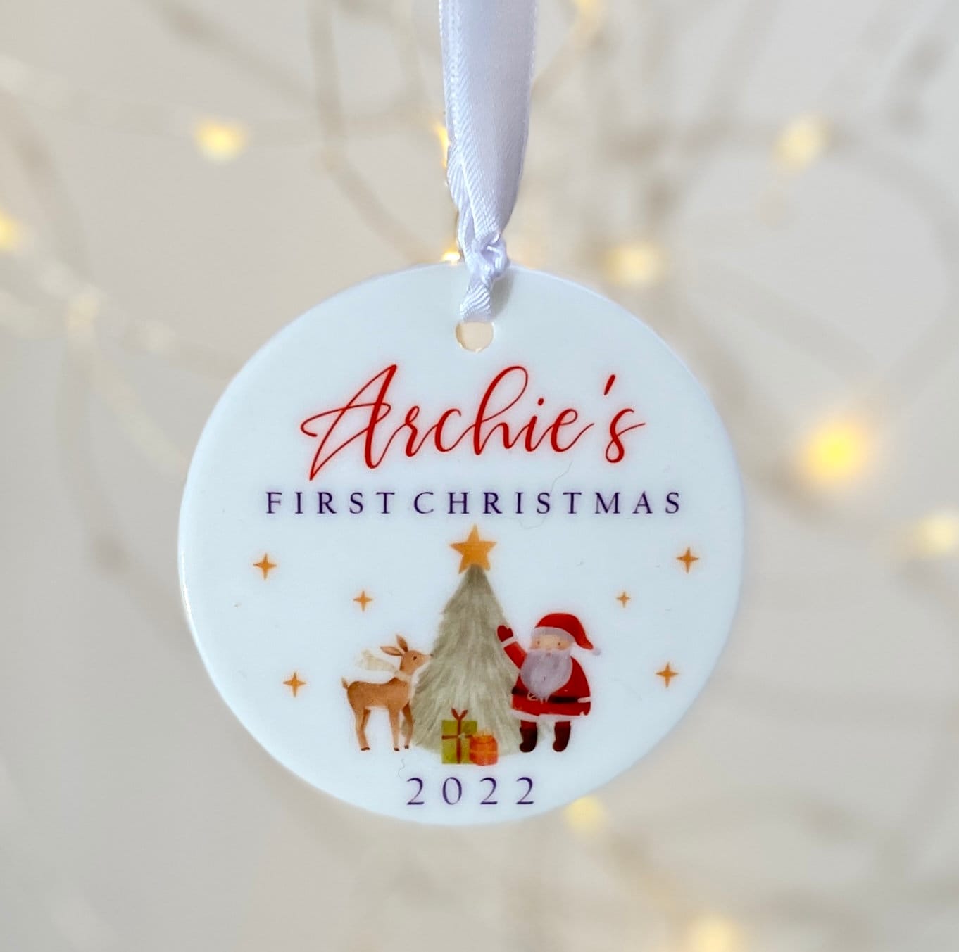 Personalised Christmas Bauble Decoration- Baby’s First Christmas! Our First Xmas as a Family- Custom Gift