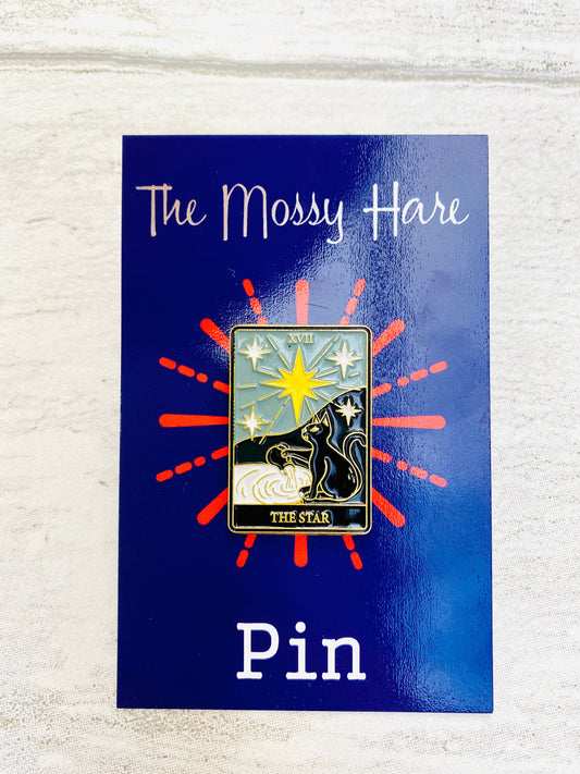 Tarot Card Enamel Pin- Gothic, Punk Badges- spirituality, medium lapel