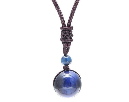 Blue Tiger’s Eye Stone Pendant. Healing Necklace. Beautiful Tiger Stones. Lucky Amulet