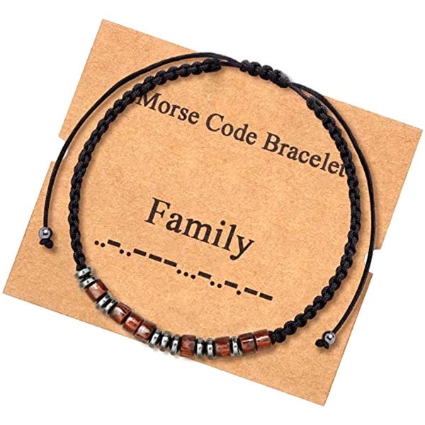 Morse Code Secret Message Bracelet- Silk adjustable sizing for all wrist sizes, healing, family, motivational gift