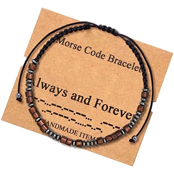 Morse Code Secret Message Bracelet- Silk adjustable sizing for all wrist sizes, healing, family, motivational gift