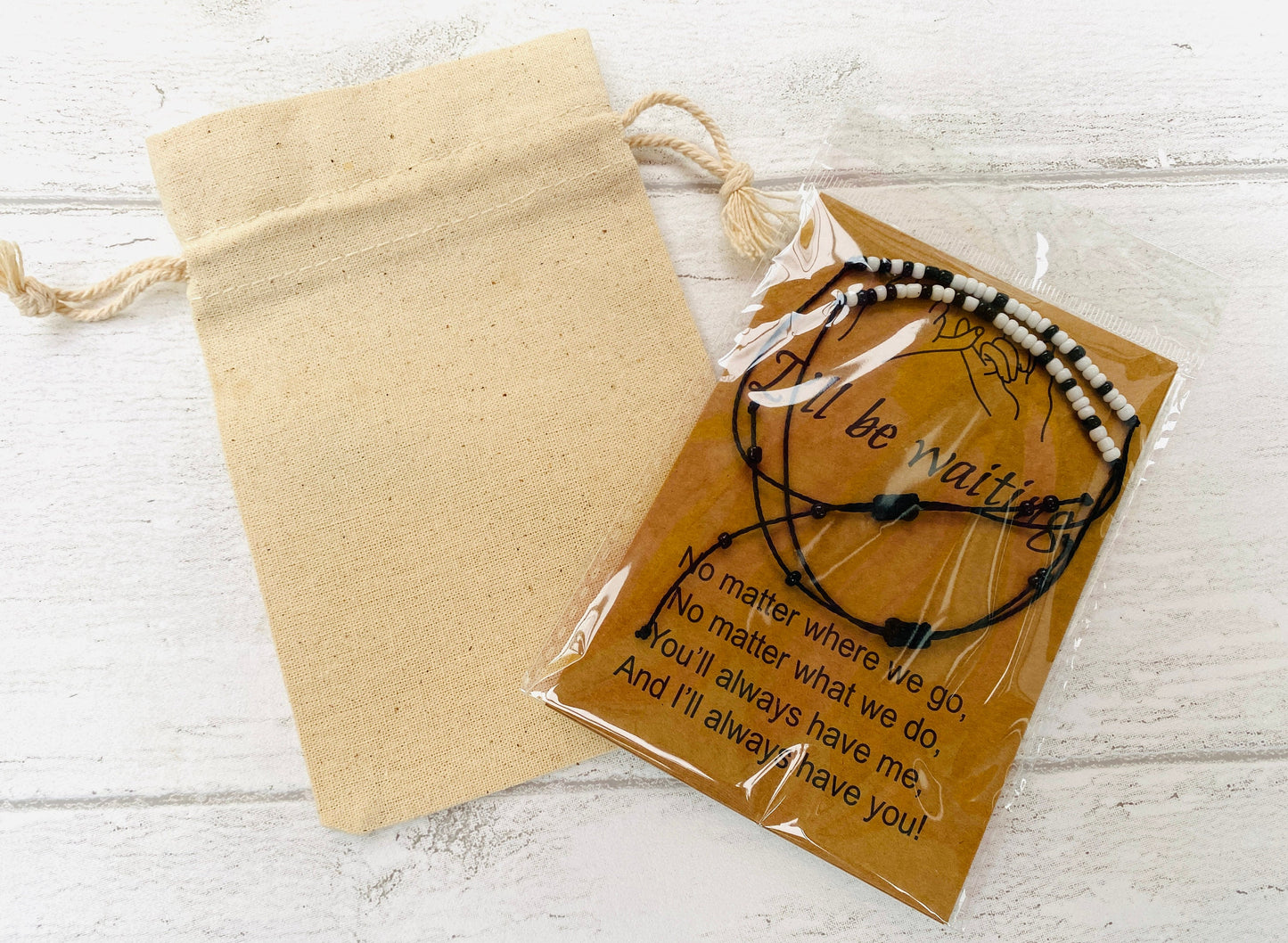 I’ll be Waiting- I’ll be back Morse Code Bracelets- Romantic Secret Message