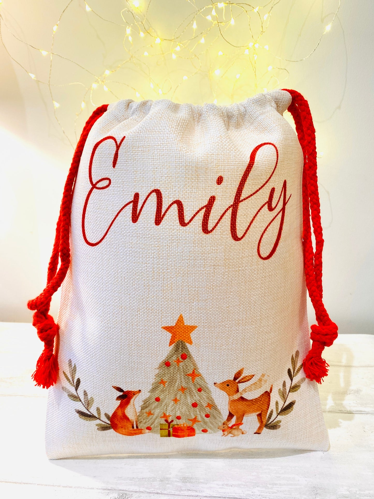 Personalised Christmas Gift Bag- Santa Sack- perfect for Christmas Eve Boxes, Xmas Tree Presents