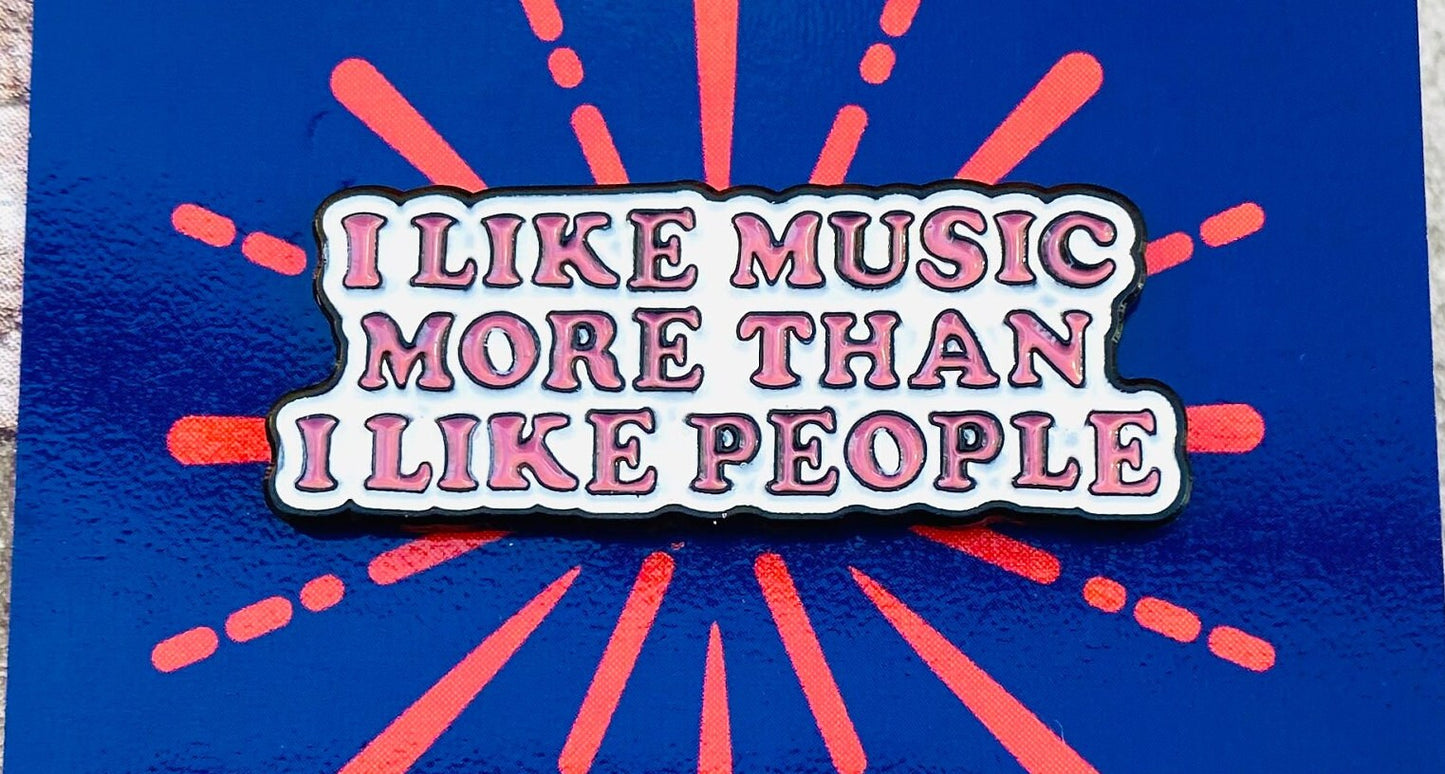 Music Lyrics Enamel Pin- Music Badge Lapel