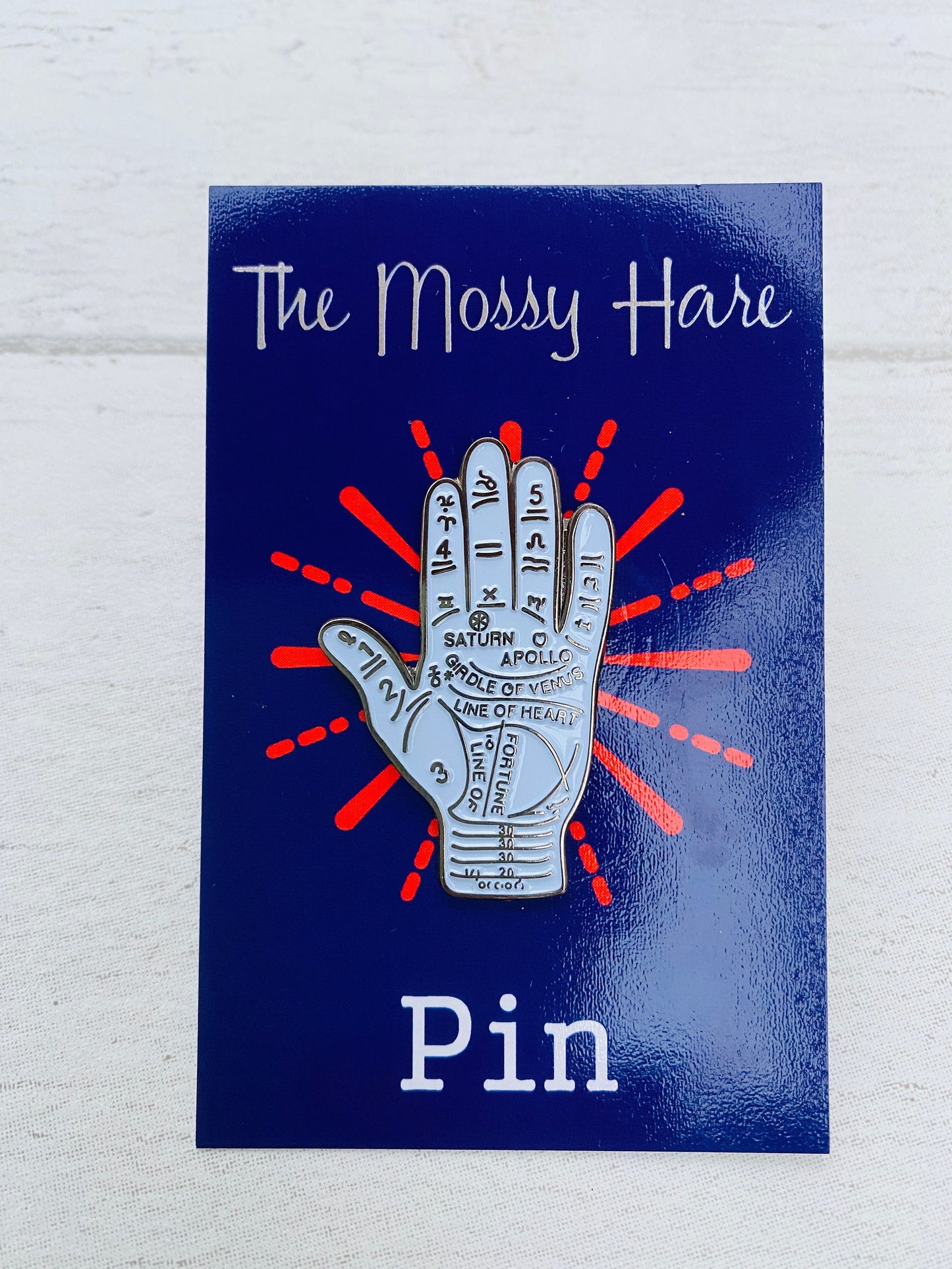 Palmistry Palm Reading Enamel Pin! Gothic spiritual Badge Lapel