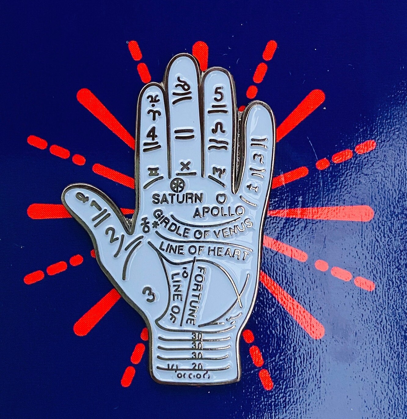 Palmistry Palm Reading Enamel Pin! Gothic spiritual Badge Lapel