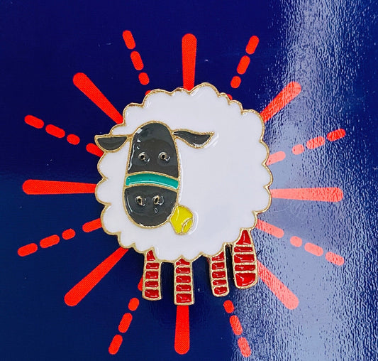 Cute Woolly Socks Sheep Enamel Pin! Gothic spiritual Badge Lapel