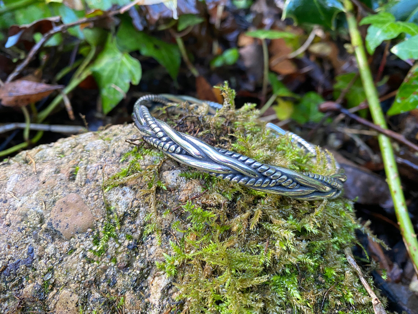 Woven Celtic Bangle Bracelet- unisex- Norse bracelet, Viking bangle, Celtic Jewelry