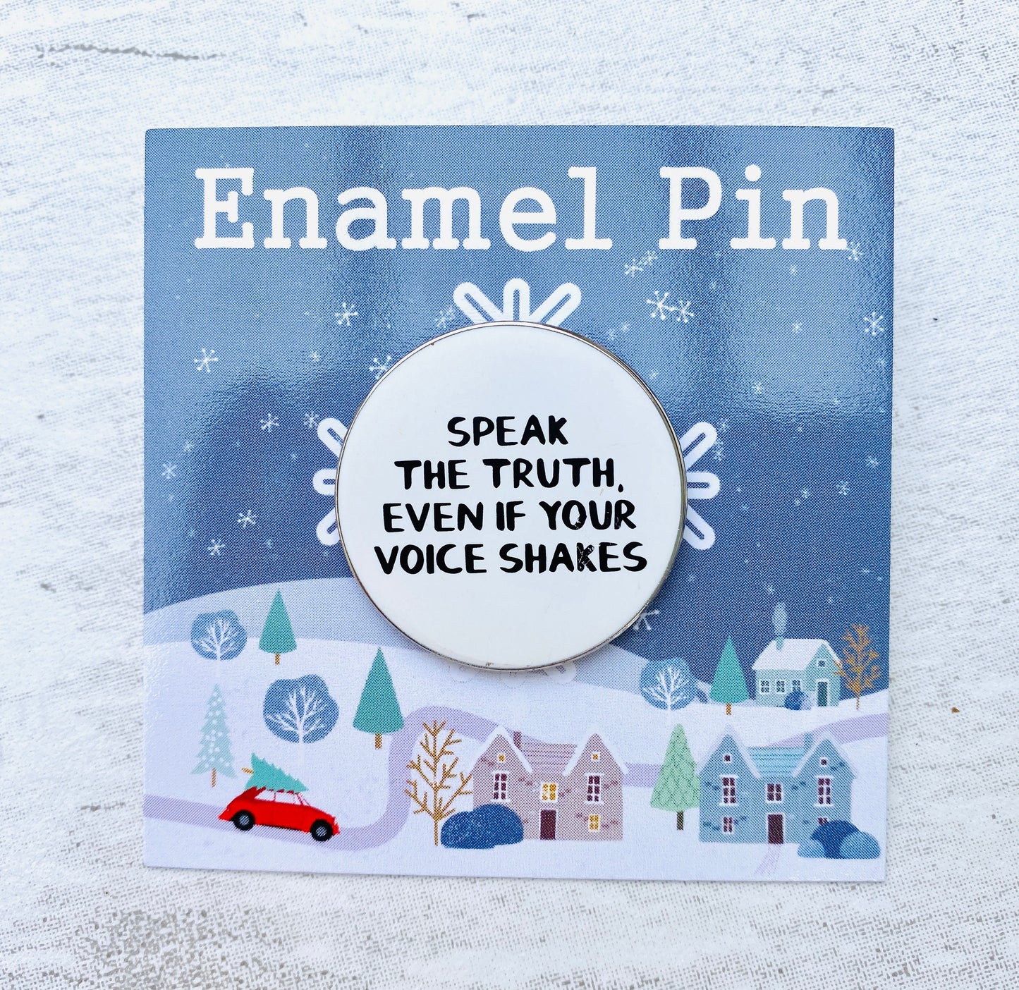 Mental Health Aid Enamel Pin- Courage Badge Lapel