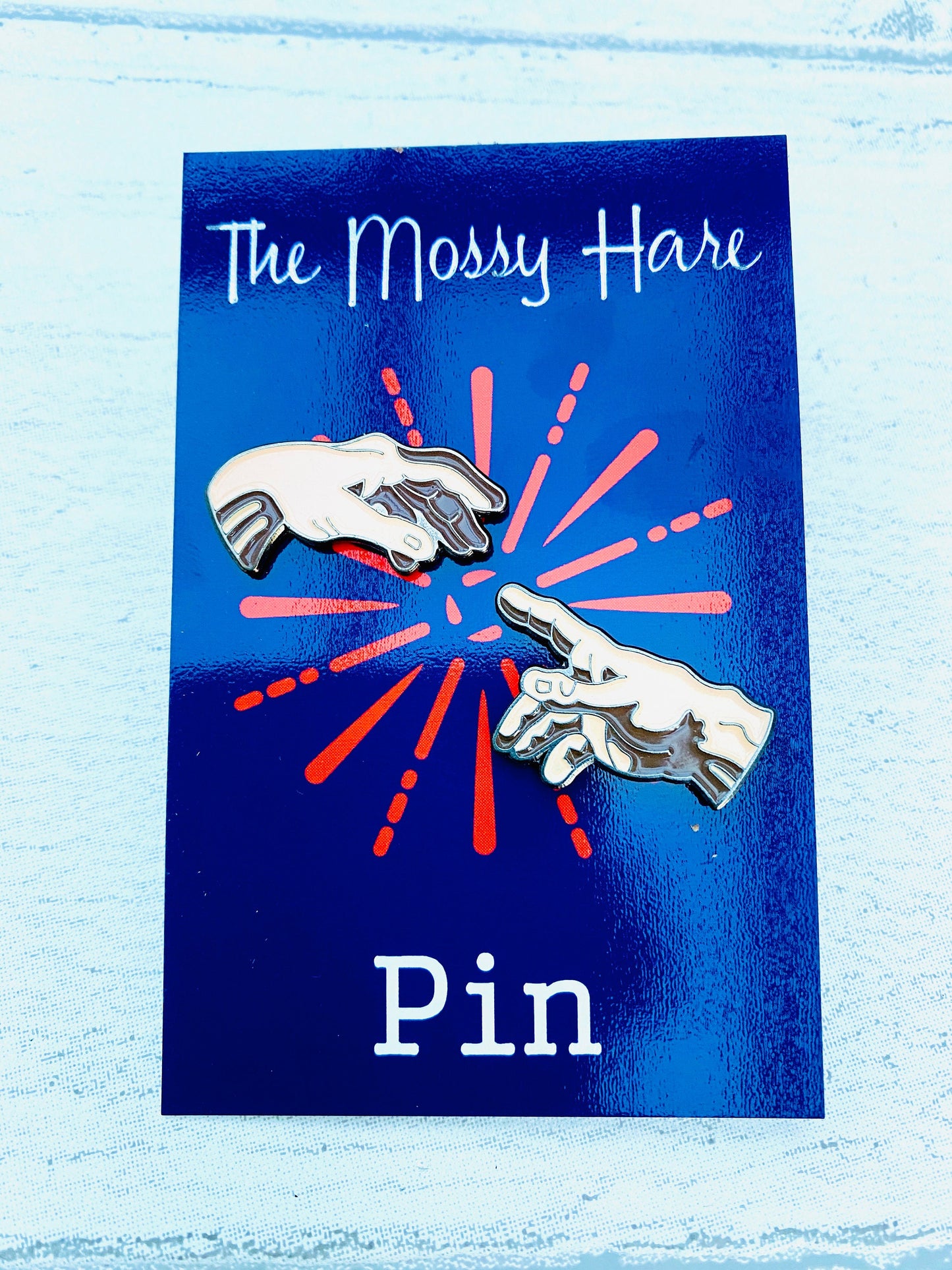 The Creation of Adam Enamel Pin! Classic Story badge! Christmas lapel