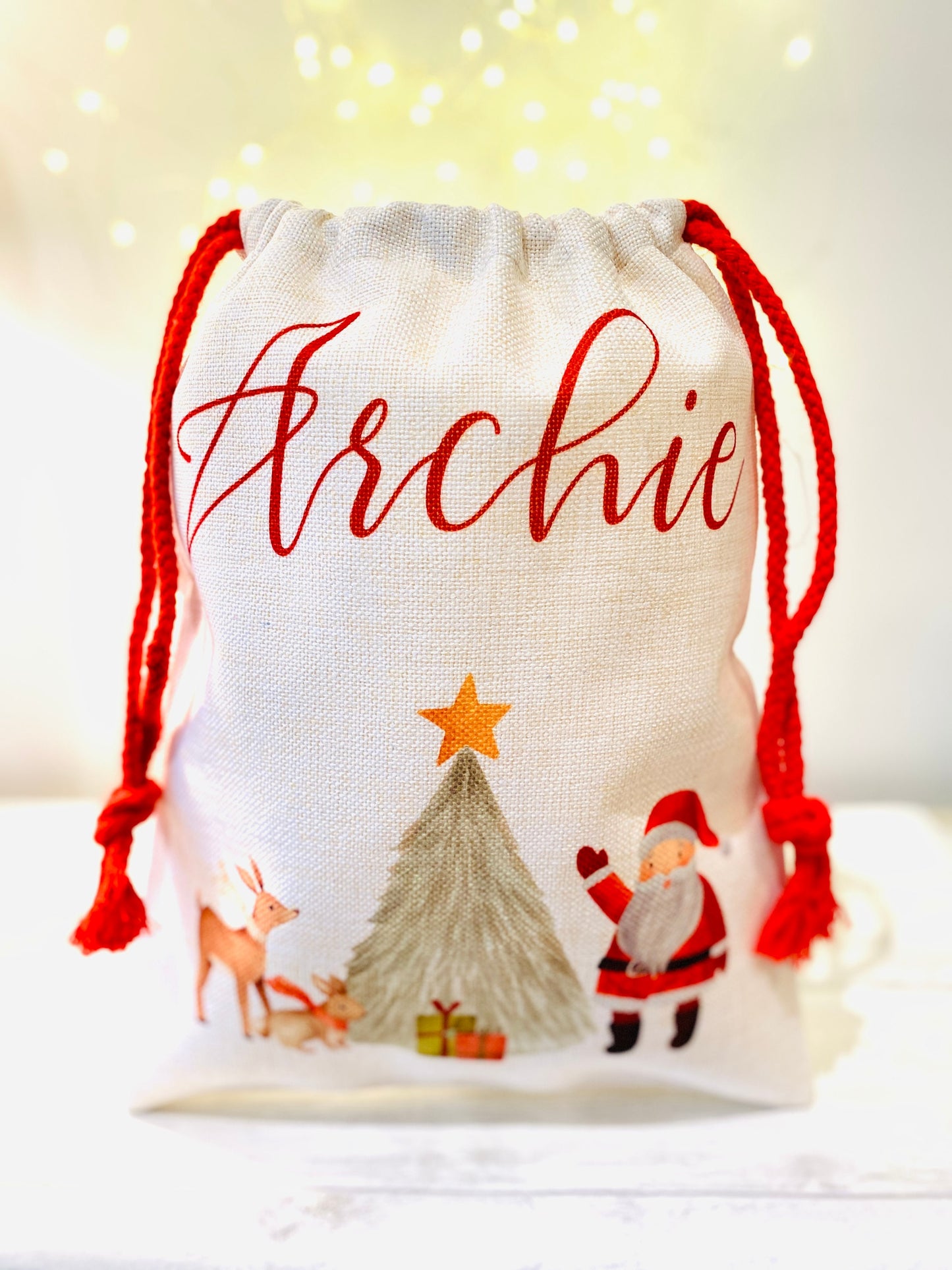 Personalised Christmas Gift Bag- Santa Sack- perfect for Christmas Eve Boxes, Xmas Tree Presents