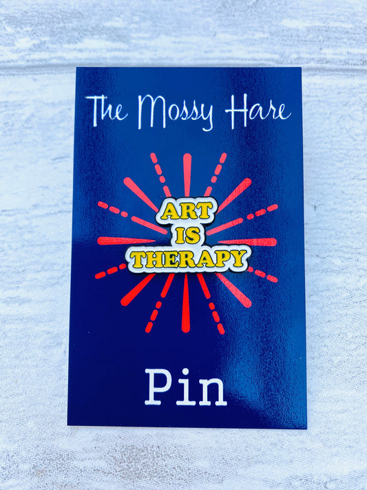 Art is Therapy - Artist Enamel Pin, badge, lapel