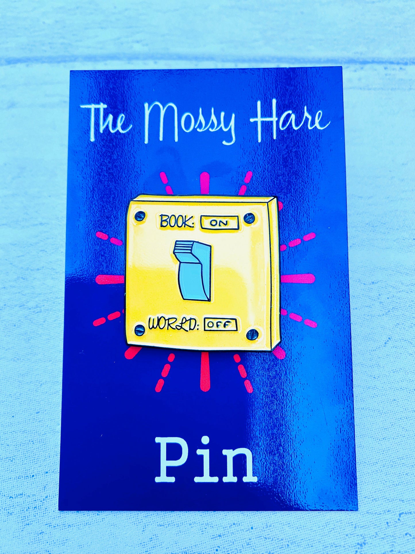 Reader Enamel Pin! Book Worm badge lapel