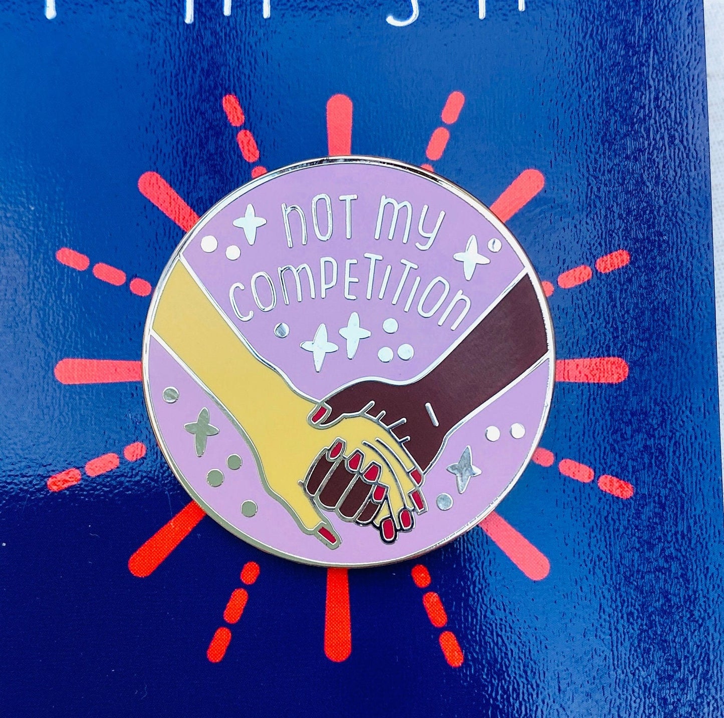 Feminist BLM Peace Enamel Pin! Positivity badge, lapel