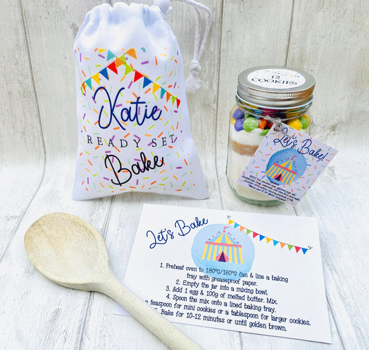 Let’s Bake Cookie Jar Mix! Cookies in a Jar Gift- baking set! Child & Adult’s Cookie Mix Jar Baking Set! Birthday Gift, Care Package