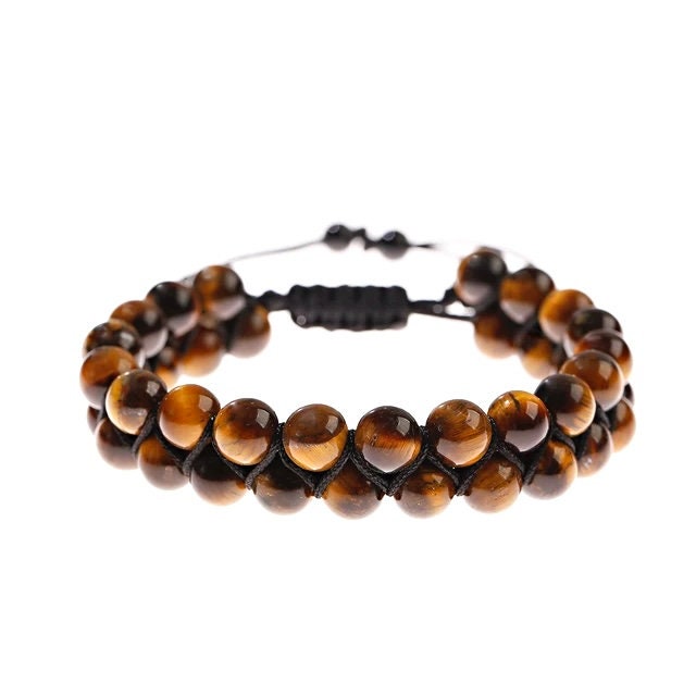 Unisex Tiger’s Eye Bracelet -Beaded Chakra Bracelet - natural Tiger’s Eye -Healing, Yoga & Positive Energy