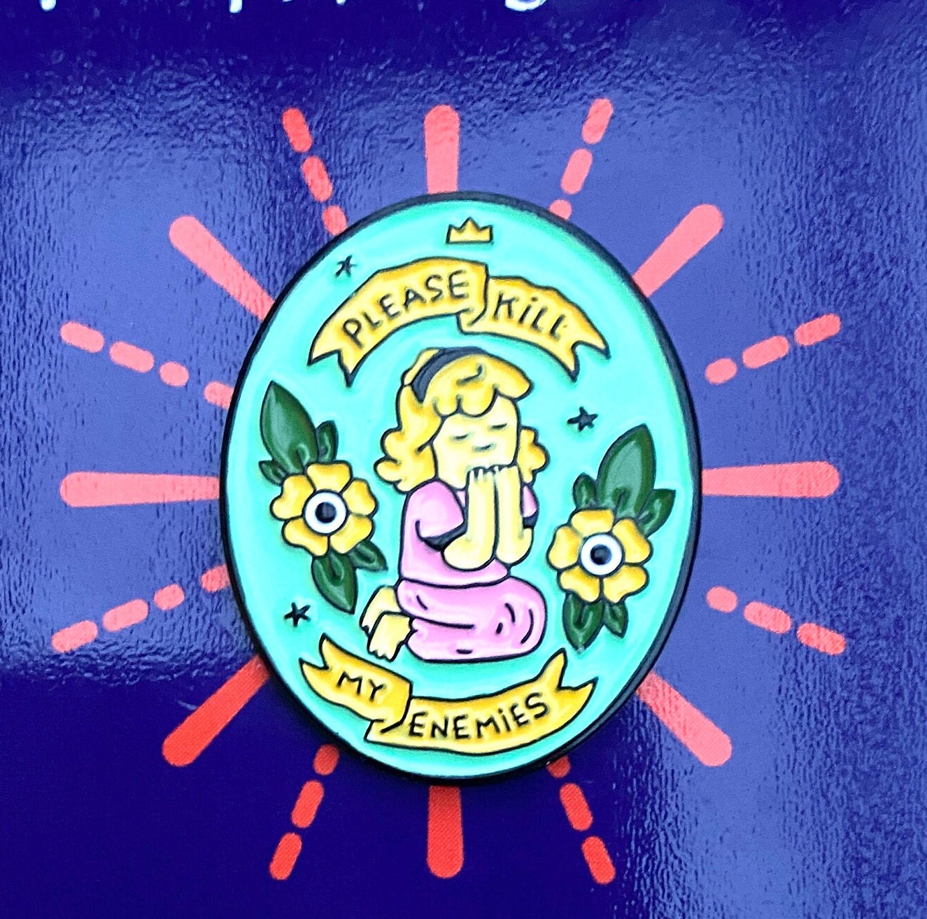 Funny Revenge Enamel Pin - Dark Badge, Humourous Lapel