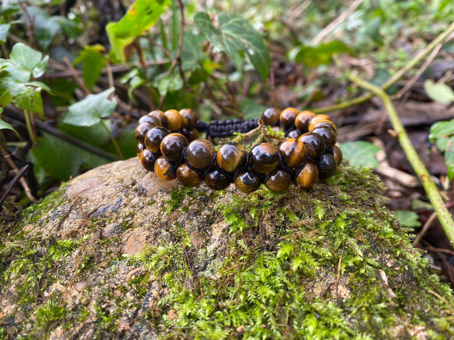 Unisex Tiger’s Eye Bracelet -Beaded Chakra Bracelet - natural Tiger’s Eye -Healing, Yoga & Positive Energy