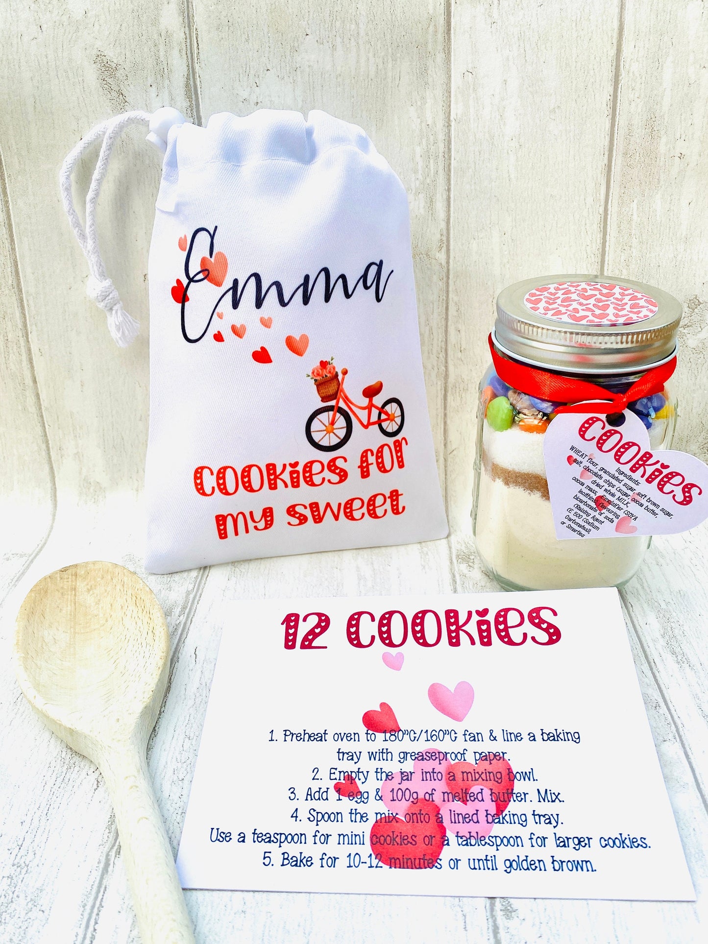 Love Cookie Jar Mix! Romantic Cookies in a Jar Gift! Child & Adult’s Cookie Mix Baking Set! Birthday Gift, Care Package