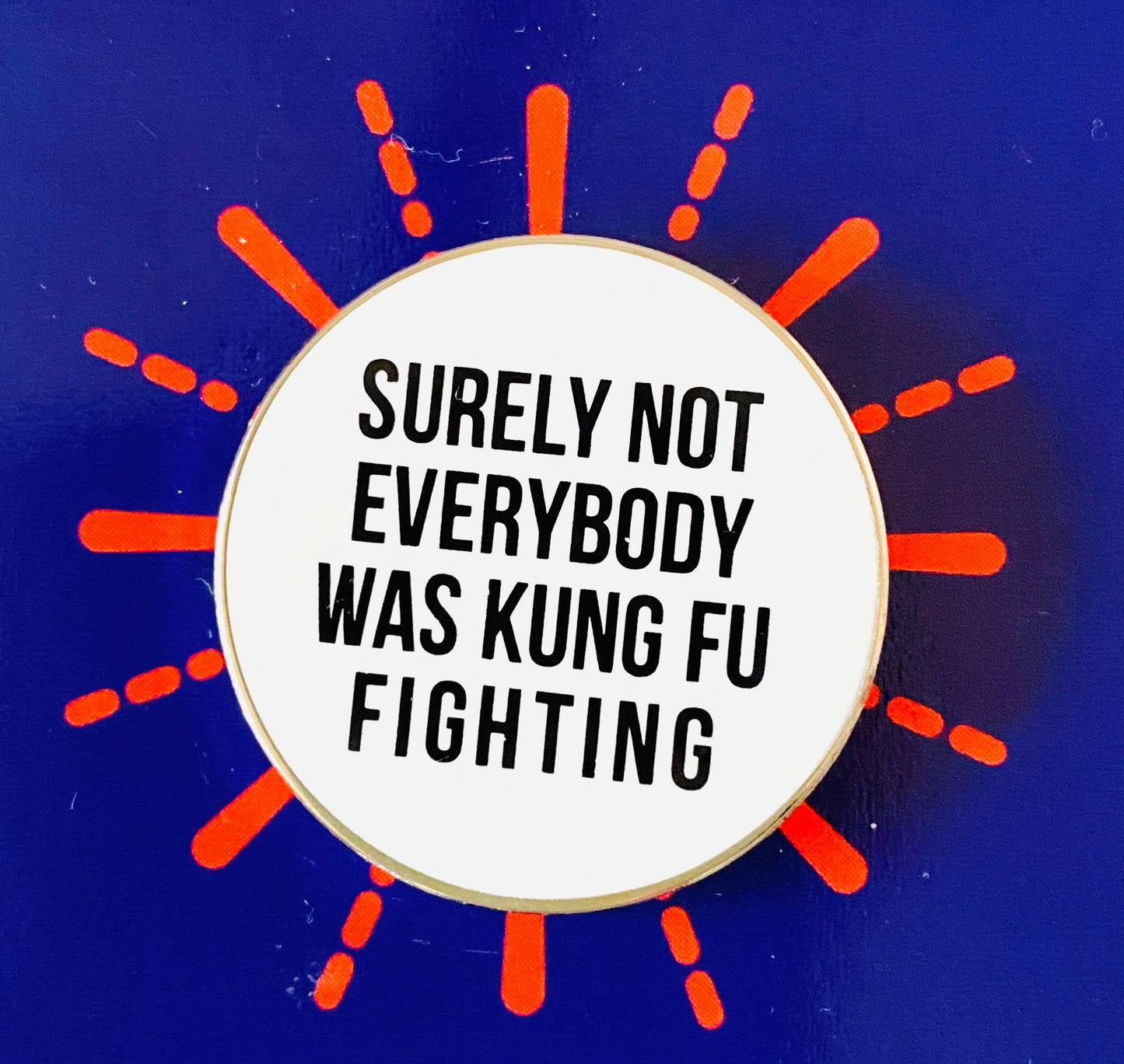 Kung Fu Funny Enamel Pin - Retro Badge, Humourous Lapel