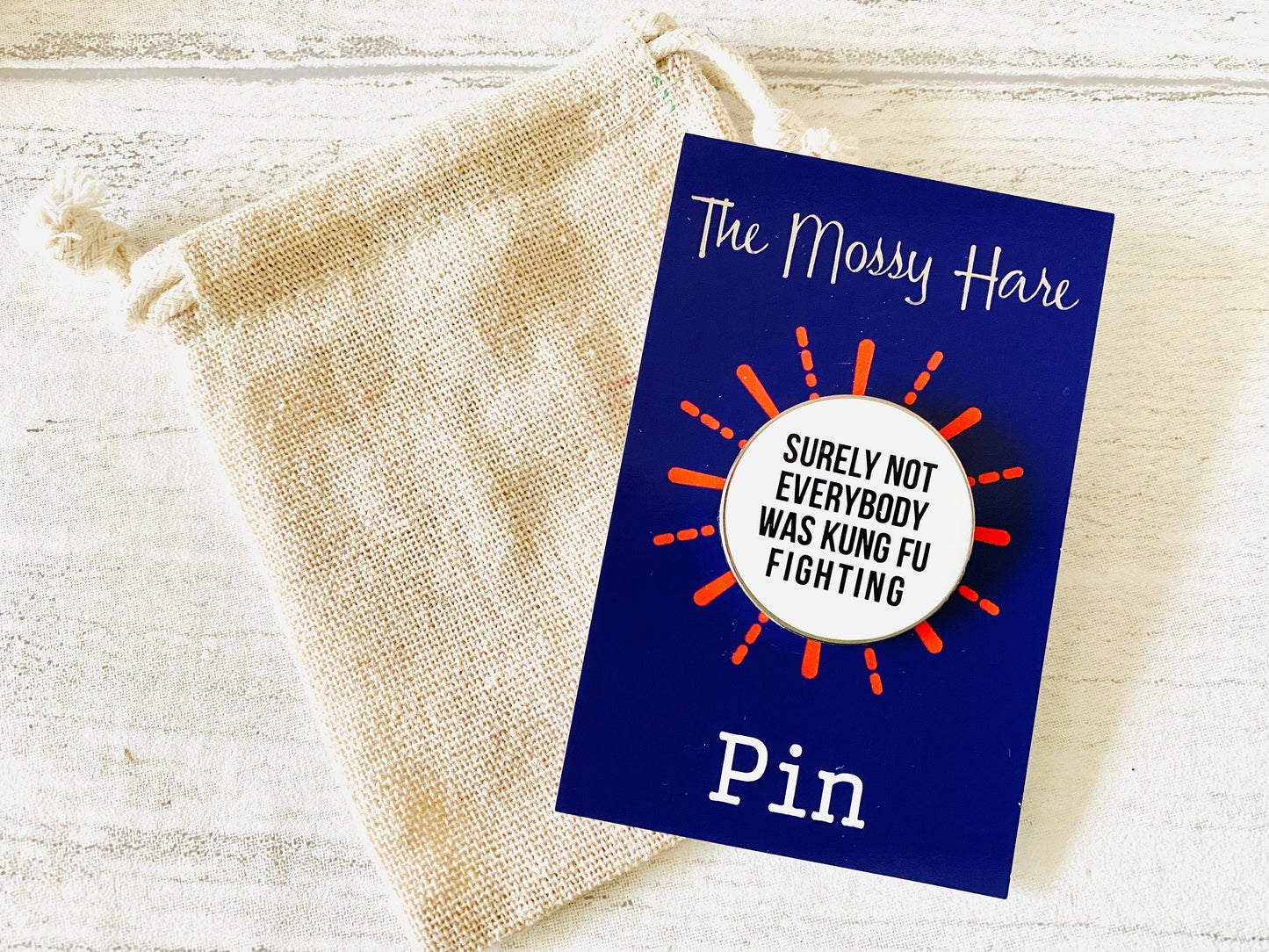 Kung Fu Funny Enamel Pin - Retro Badge, Humourous Lapel