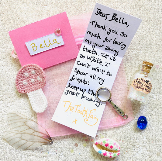 Girl’s Tooth Fairy Kit- Tooth Fairy Letter with Fairy Dust