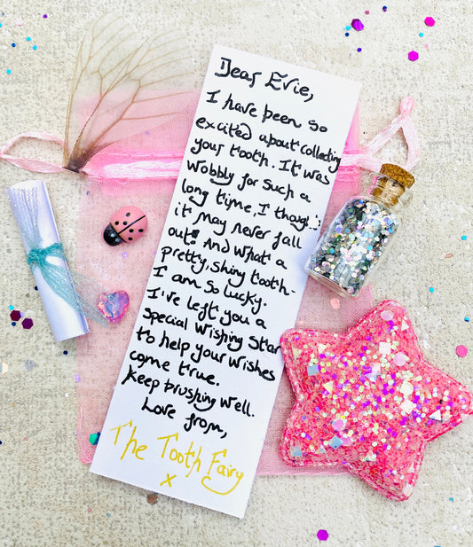 Tooth Fairy Gift Set- Tooth Fairy Letter with Fairy Dust